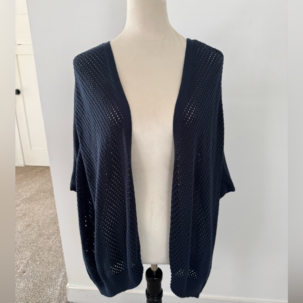 Bob Timberlake Navy Open-Knit Women's Sweater